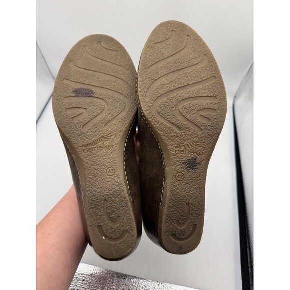Dansko Liliana Clog Slip On Shoes Women's 42/12 Brown Leather Wedge Hidden Heel - Picture 14 of 14